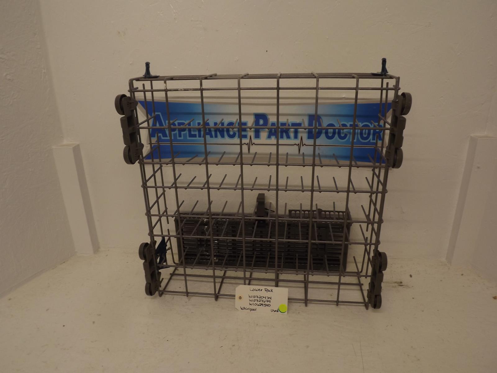 Whirlpool Dishwasher W10720474 W10727679 W10629540 Lower Rack Used Whirlpool Dishwasher W10720474 W10727679 W10629540 Lower Rack Used
